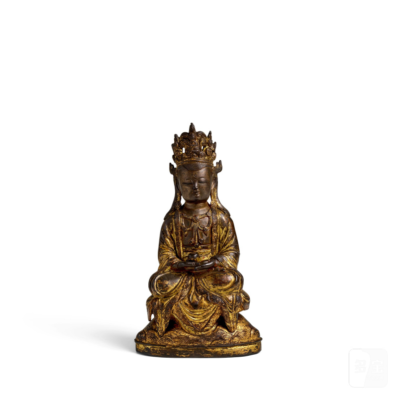 明 鎏金銅觀音坐像 | A GILT-BRONZE FIGURE OF SEATED BODHISATTVA - 图1
